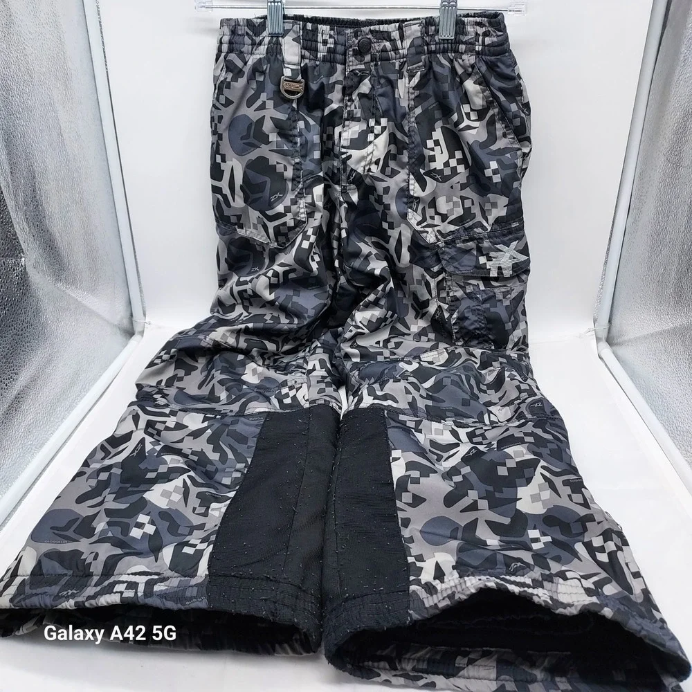Zero Exposure Boys‎ Camo Cargo Pants Size M 10 12 Elastic Waist Pockets